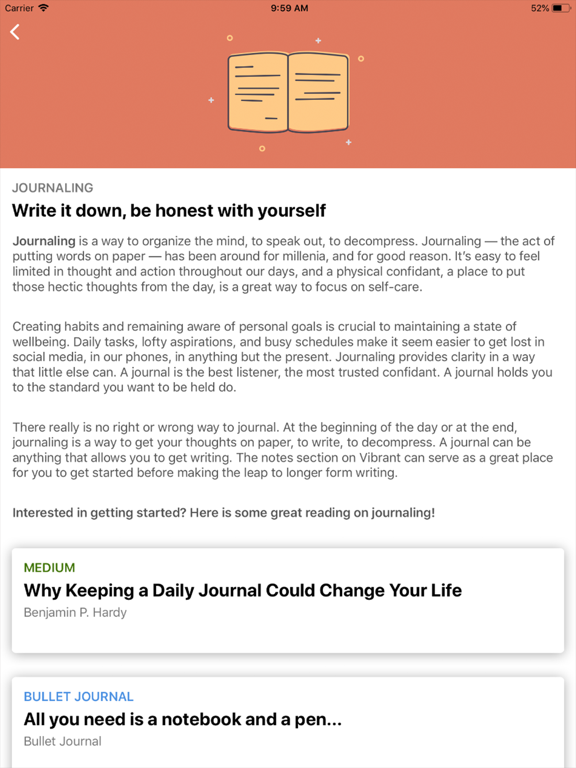 Vibrant: Mood Tracker iPad screenshot 4 - Health & Fitness app