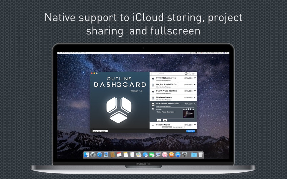 #5. Outline Dashboard (macOS) Podle: Outline Pro Audio