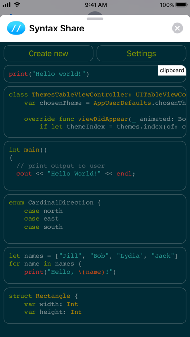Syntax Share iPhone screenshot 3 - Productivity app