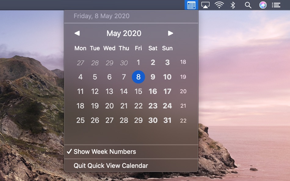 #4. Quick View Calendar (macOS) 由: Jeffrey Morgan