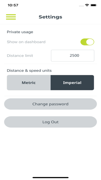 WEBFLEET Logbook Screenshot