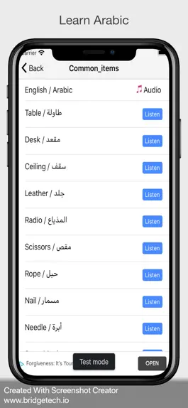 Game screenshot Learn Arabic language ! apk