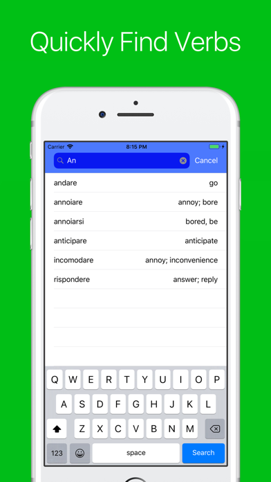 Italian Verb Conjugator Pro Screenshot