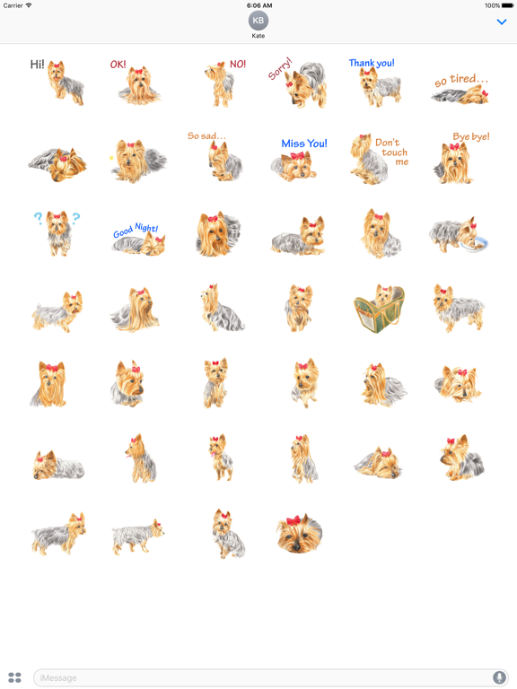 Screenshot #5 pour Cute Yorkie YorkieMoji Sticker