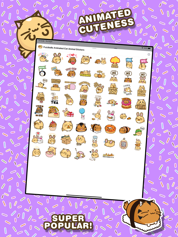 Screenshot #6 pour Fuzzballs Animated Stickers