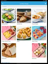 lunchbox recipes ipad capturas de pantalla 1