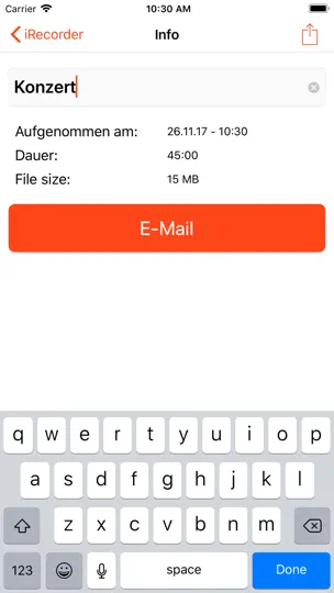 Screenshot von IRecorder Pro - SimpleTouch auf dem iPhone 5