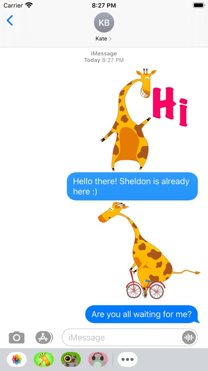 Giraffe stickers for iMessage screenshot-9