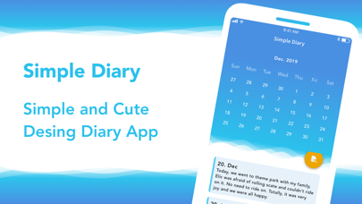 Screenshot #1 pour Simple Diary | Cute Design