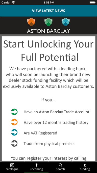 Aston Barclay Trade Auction Screenshot