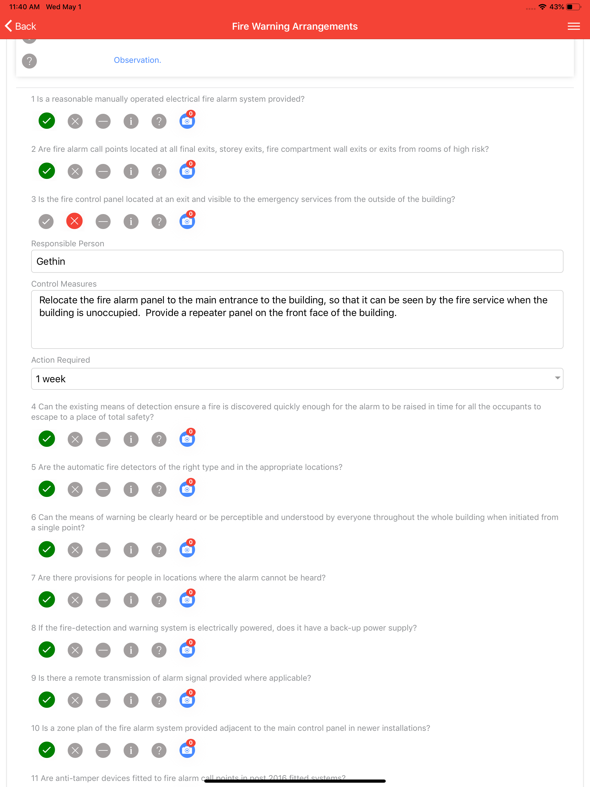 Fire Risk Assessment App