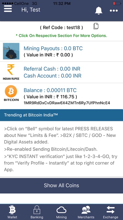 Bitcoin India Wallet &Exchange screenshot-4