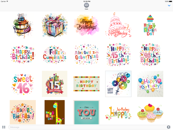 Screenshot #4 pour Happy Birthday Sticker Pack