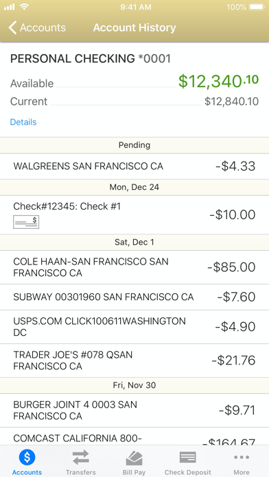 SJN Bank of Kansas Screenshot