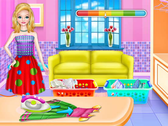 Olivias washing laundry game iPad screenshot 8 - Games app