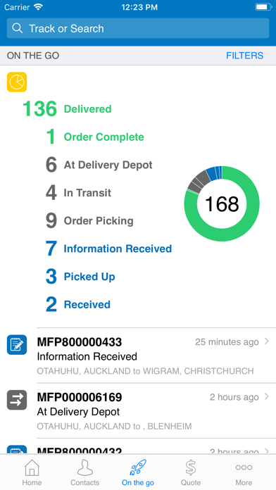 Mainfreight Screenshot
