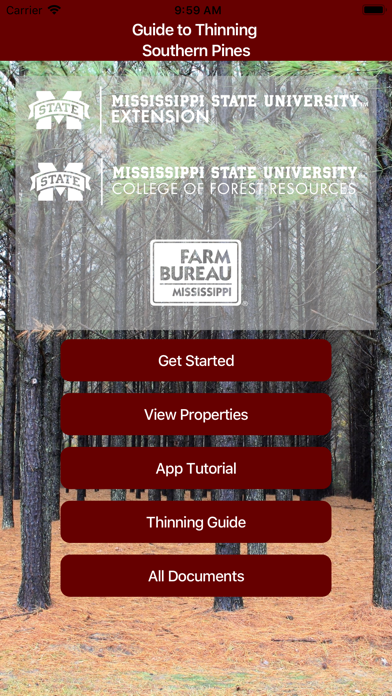 MSUES Southern Pine Thinning Screenshot