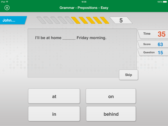 Johnny Grammar Word Challenge iPad app afbeelding 1