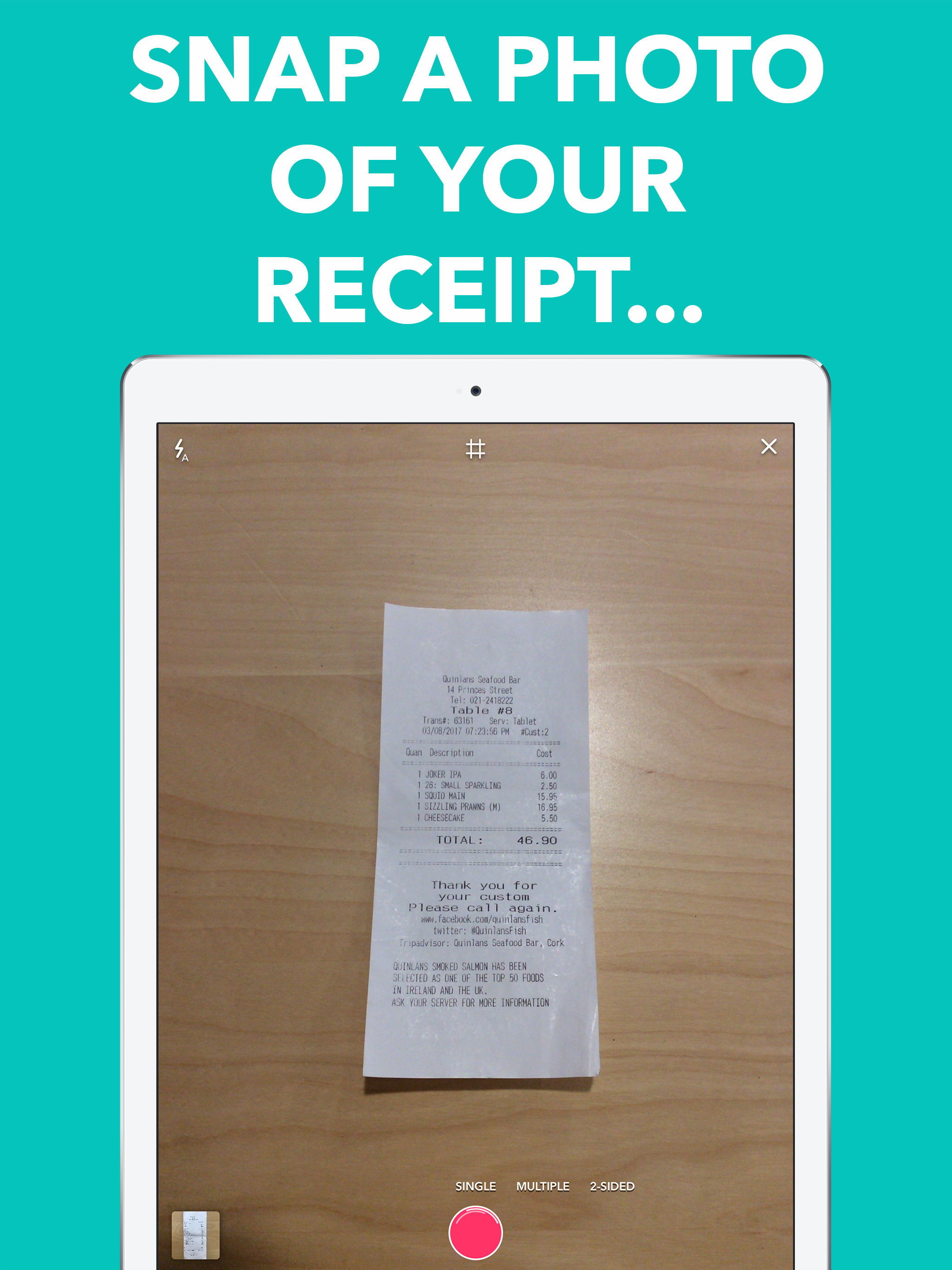 1tap receipts: Tax & Expenses