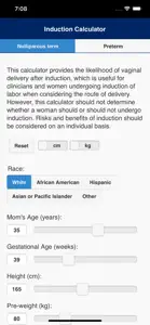 Obstetric Risk Calculator screenshot #1 for iPhone