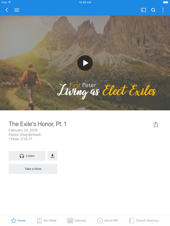 Providence Bible Fellowship iPad screenshot 3 - Lifestyle app