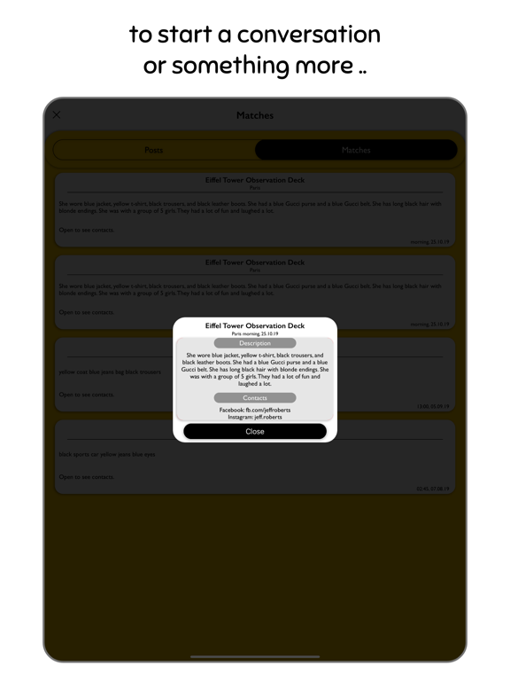 Caught My Eye iPad screenshot 7 - Social Networking app
