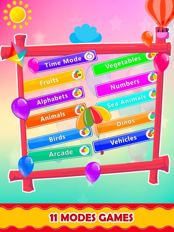 Pop Balloon Fun For Kids Games iPad screenshot