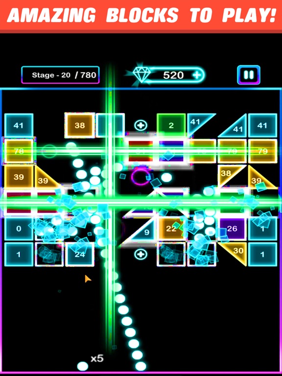 Balls and Block-Bricks Breaker iPad screenshot