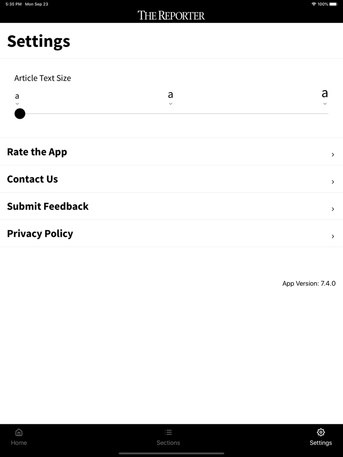 The Reporter for Mobile
