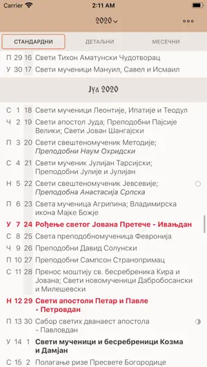 Kalendar Pravoslavni screenshot 1