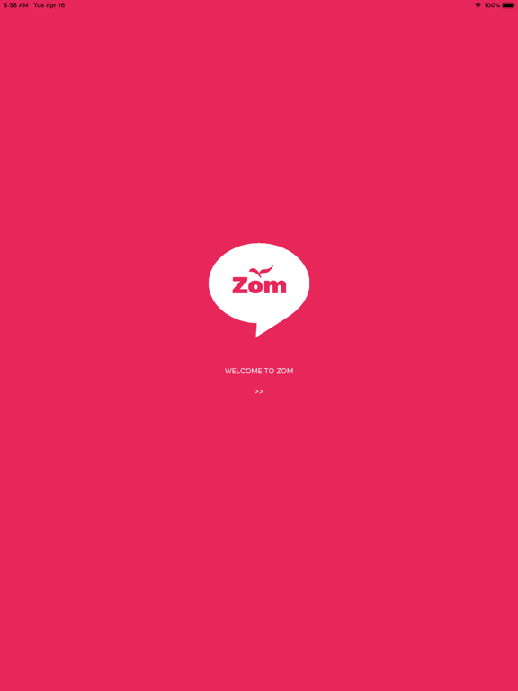 Zom Mobile Messenger iPad screenshot 1 - Social Networking app