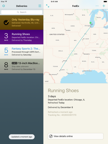 Deliveries: a package tracker screenshot 4