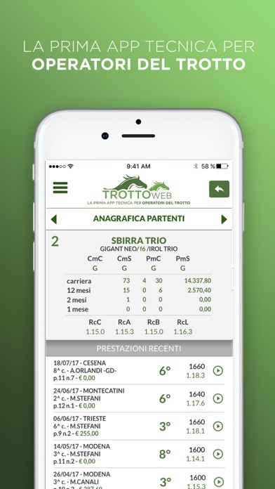 TrottoWeb iPhone screenshot 4 - Sports app
