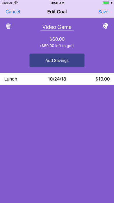 SaveSense: Save, Log, Indulge iPhone screenshot 5 - Lifestyle app