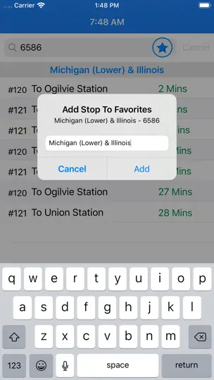 Screenshot von Bus Times - Chicago auf dem iPhone 4