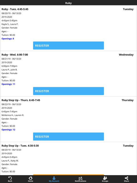 Rhythms of Grace Dance Studio iPad screenshot 4 - Sports app