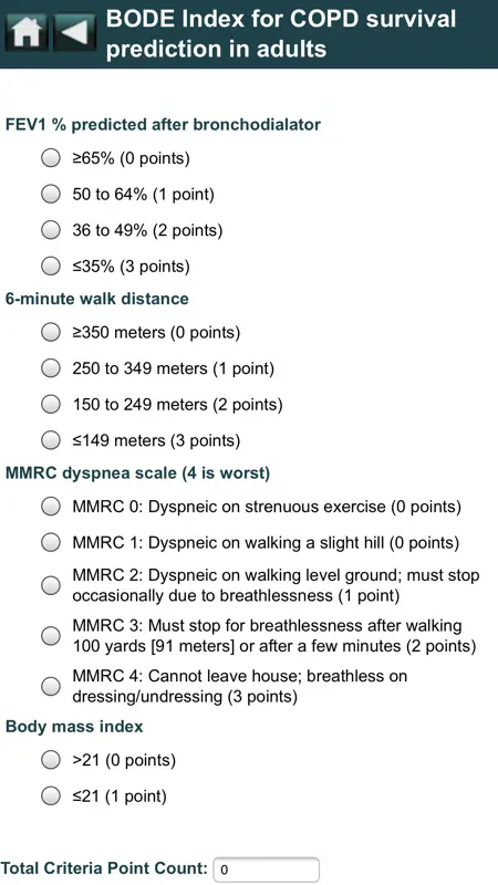 EBMcalc Pulmonary screenshot 5 of 5