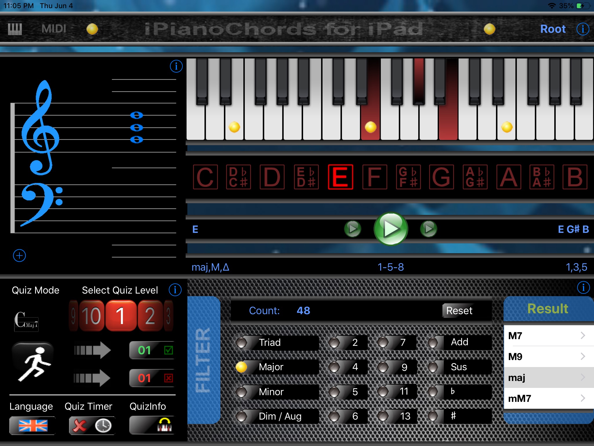 iPiano Chords HD screenshot 2