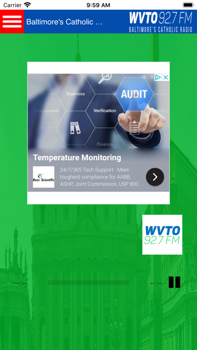 WVTO 92.7 FM iPhone screenshot 1 - Entertainment app