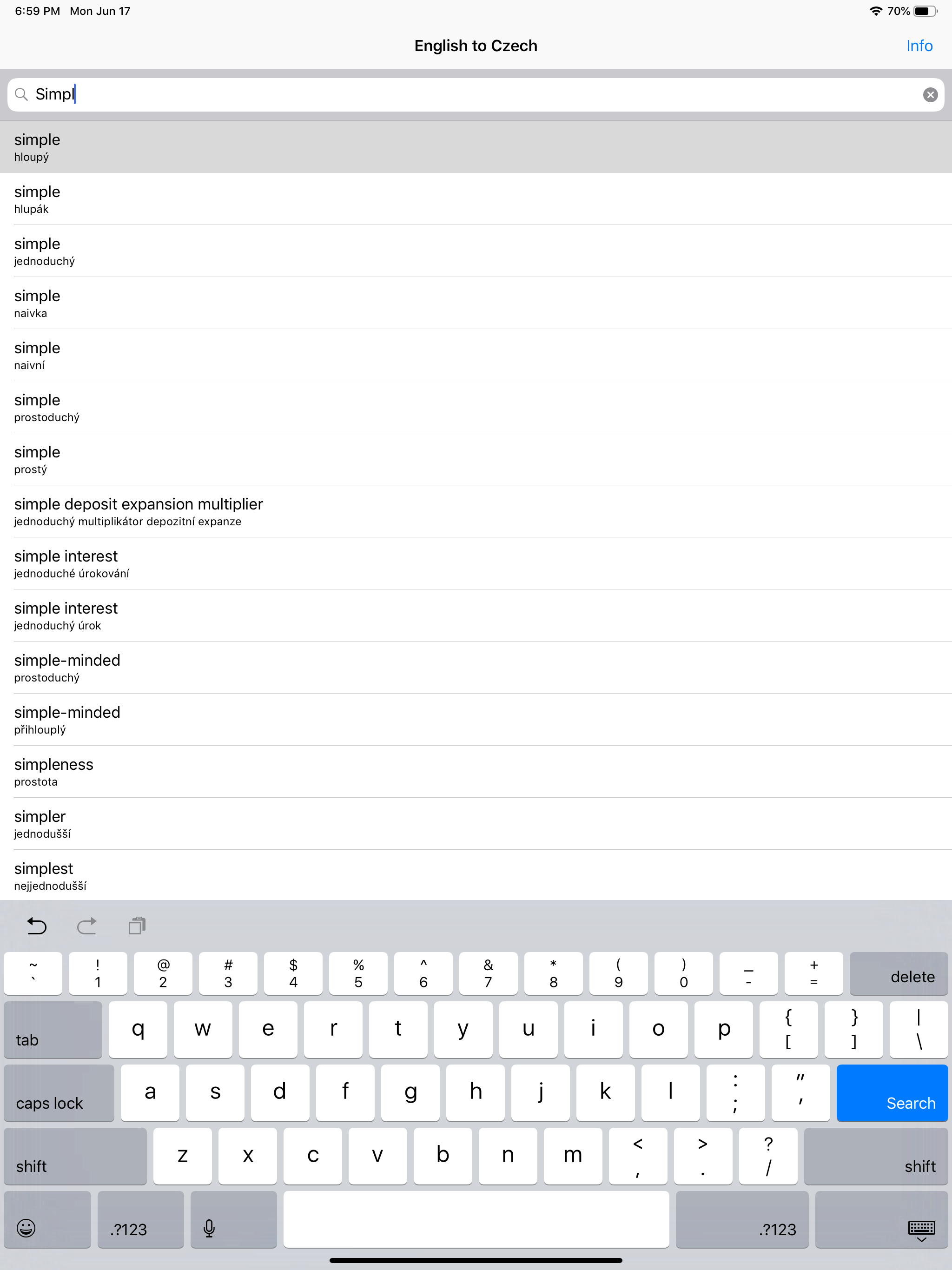 Dictionary English/Czech