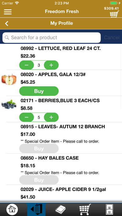 Freedom Fresh Checkout Screenshot