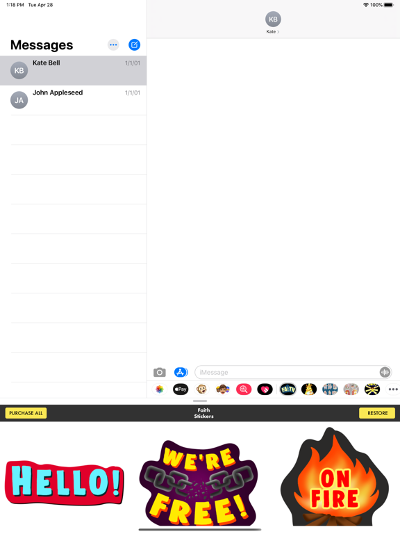 Screenshot #4 pour Faith Stickers ·