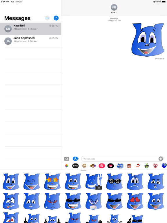 Screenshot #4 pour Blue Dog Emoji Stickers