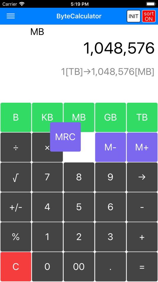 #2. Byte Calculator -byte conv- (iOS) 由: TAS Company Limited.