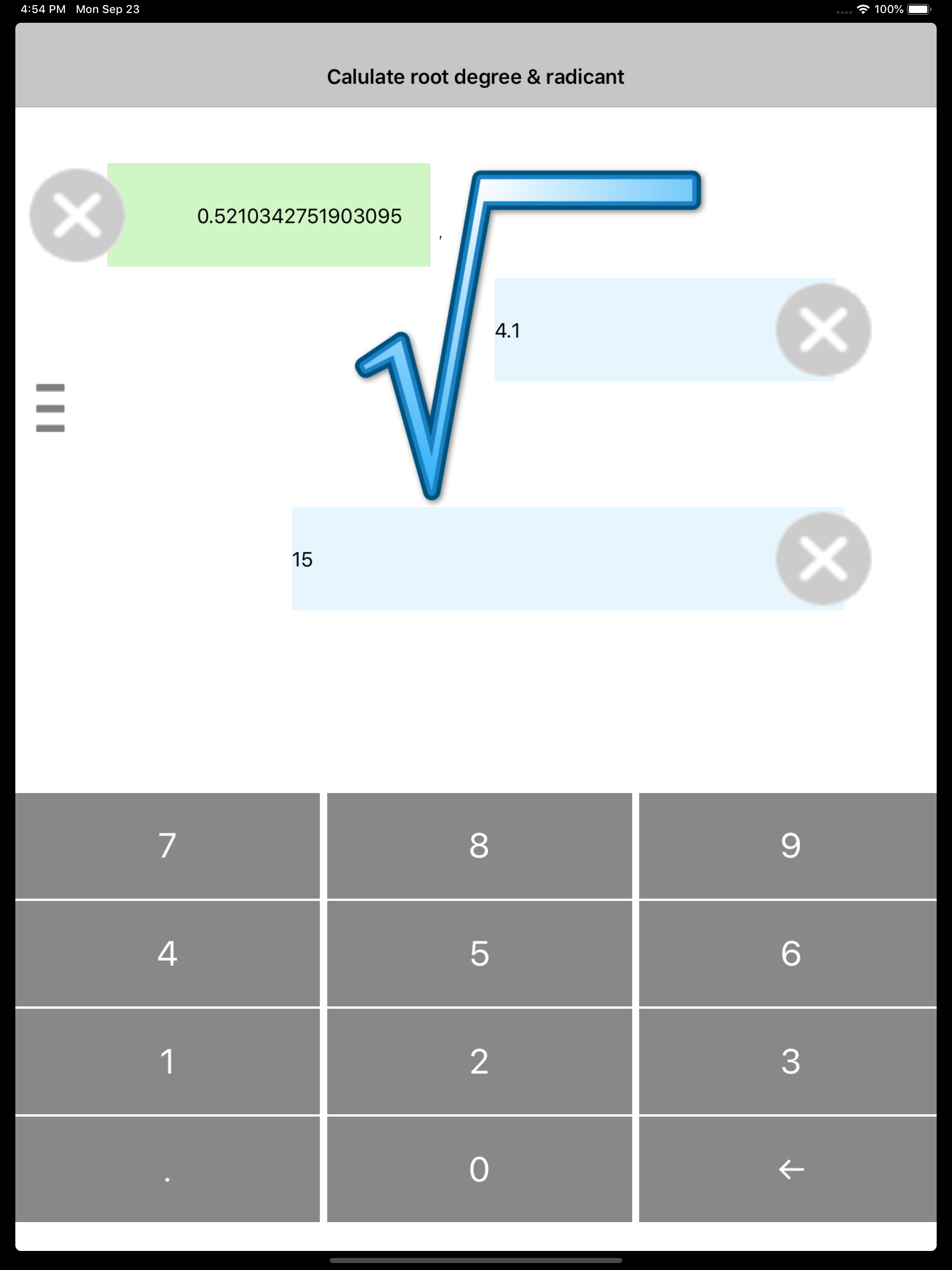 Root Calculator root,cube,-nth