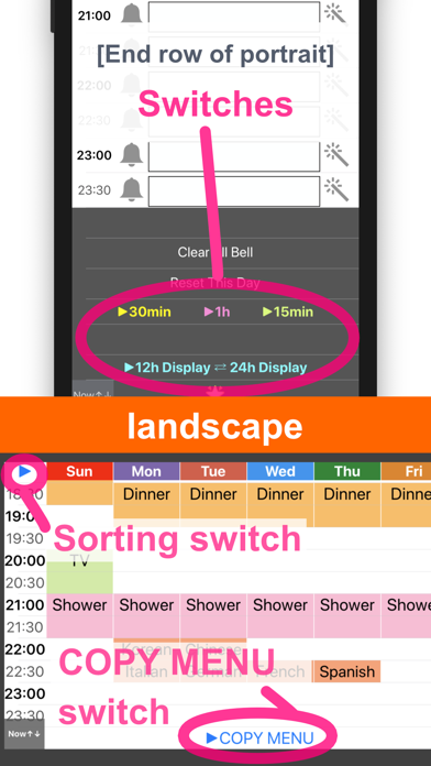 WeekTable2 Weekly menu creator screenshot 3