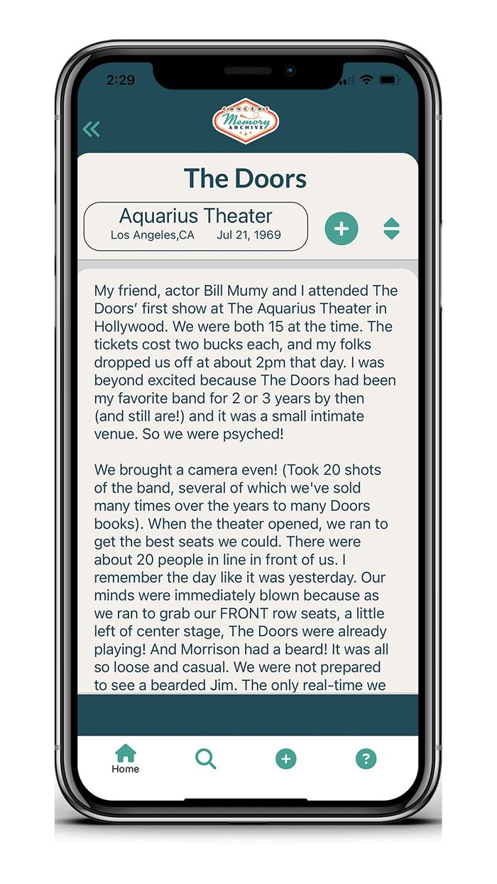 Concert Memory Archive