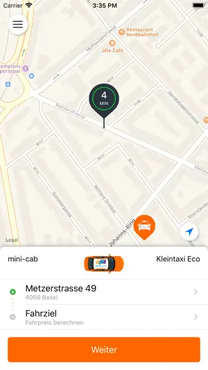 mini-cab AG, Basel screenshot 2