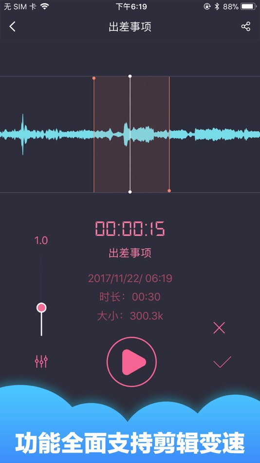 #2. 录音机-专业手机录音机 (iOS) By: 彬彬 岳