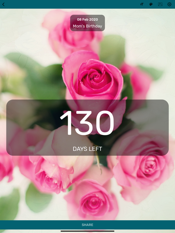 Countdown App - Day Counter iPad screenshot 5 - Utilities app
